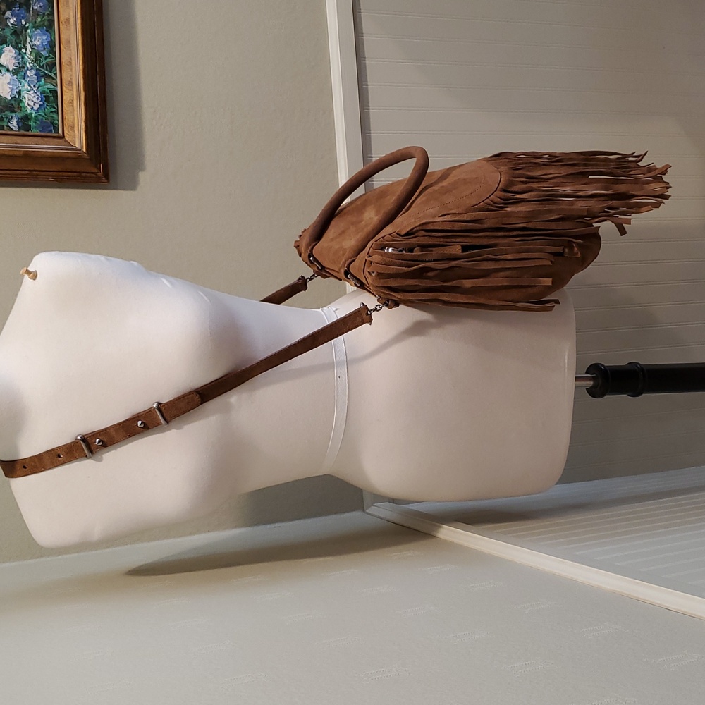 Barbara Bui Suede Fringe Bag - Picture 3 of 16